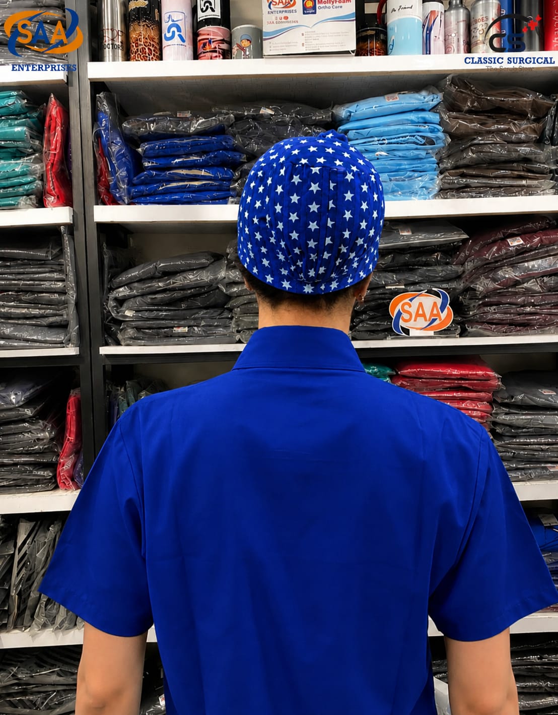Pro Spark Royal Blue Unisex <br> DR. Scrub Suit - Image 6