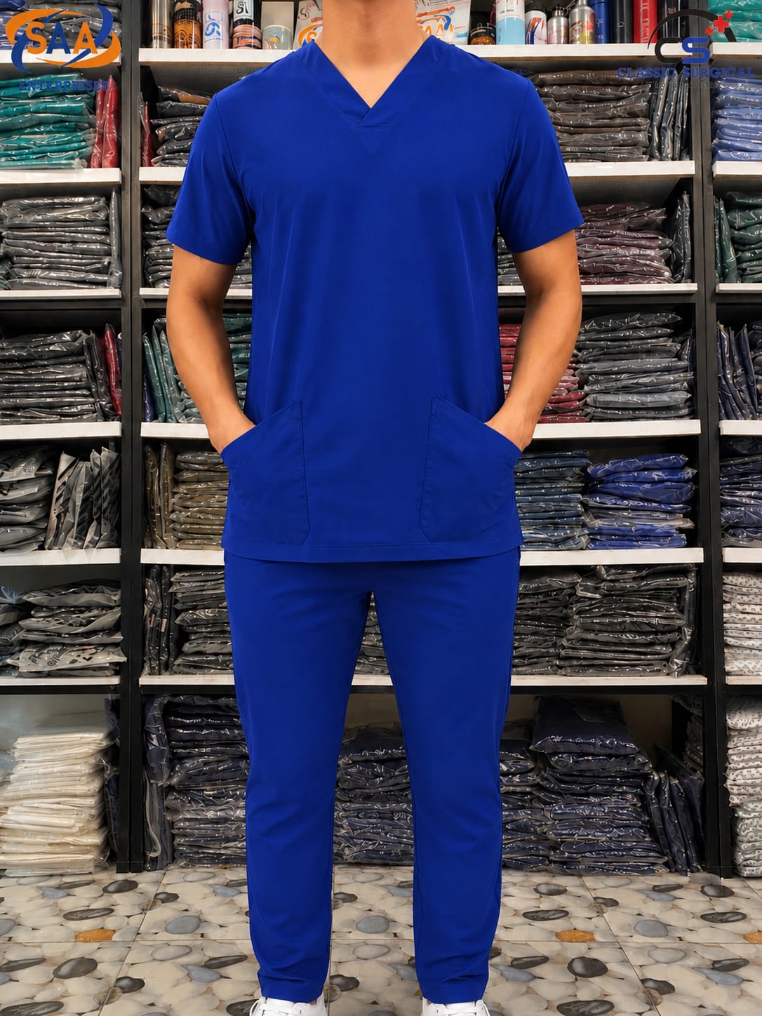 Pro Spark Royal Blue Unisex <br> DR. Scrub Suit - Image 8