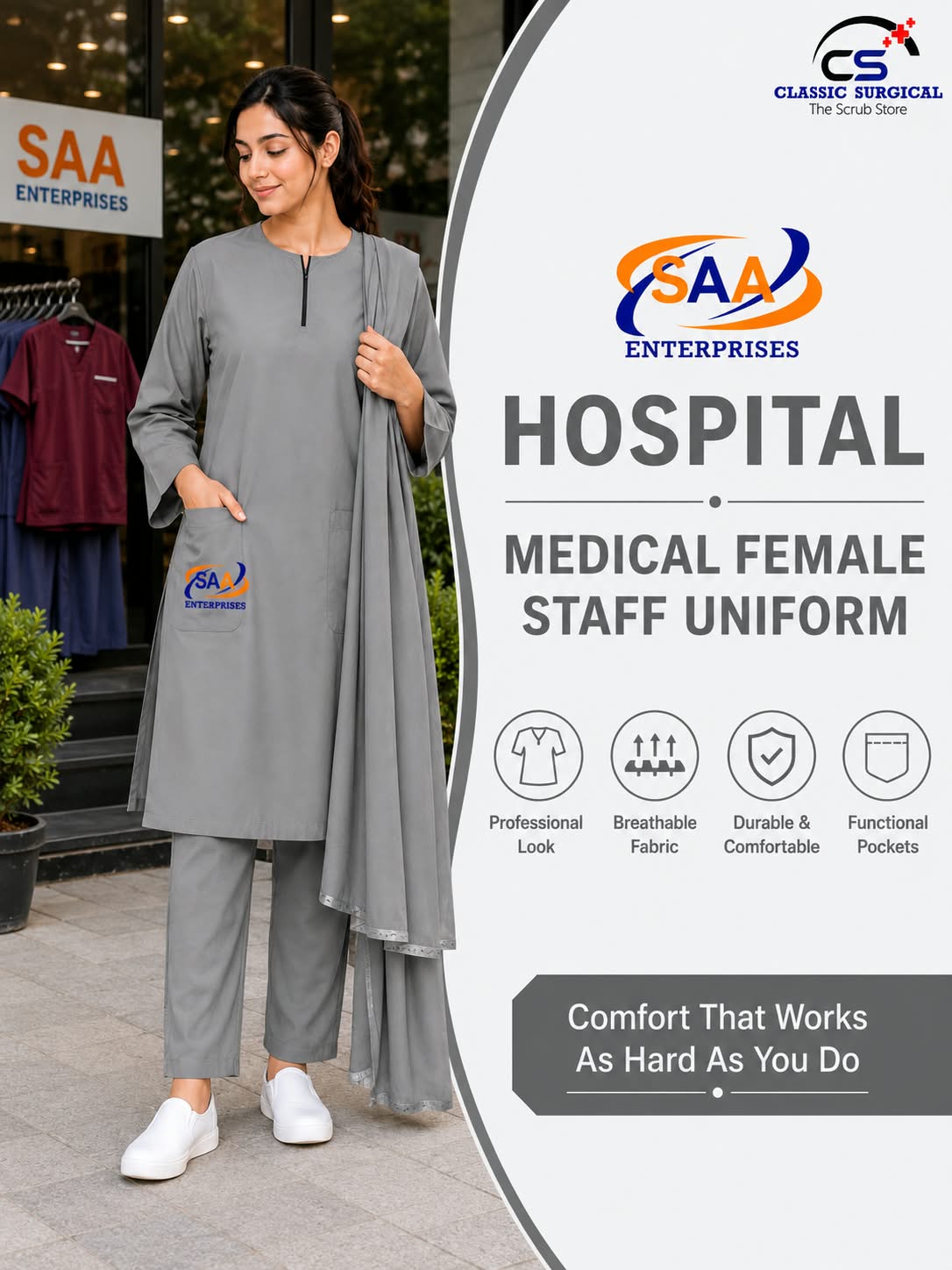 Staff Uniform Gray Female - Image 4