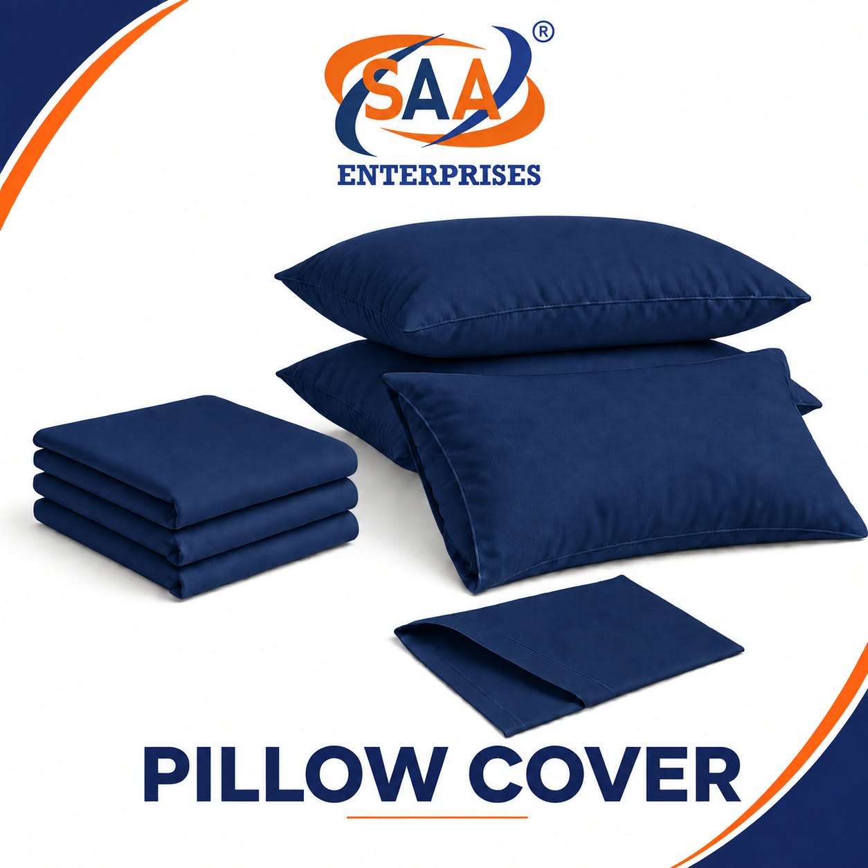 Hospital linen Pillow Cover Navy Blue