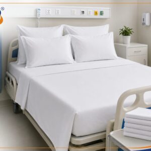 Hospital linen Bed Sheets White