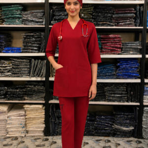 Pro Max Female Red DR.Scrub Suit