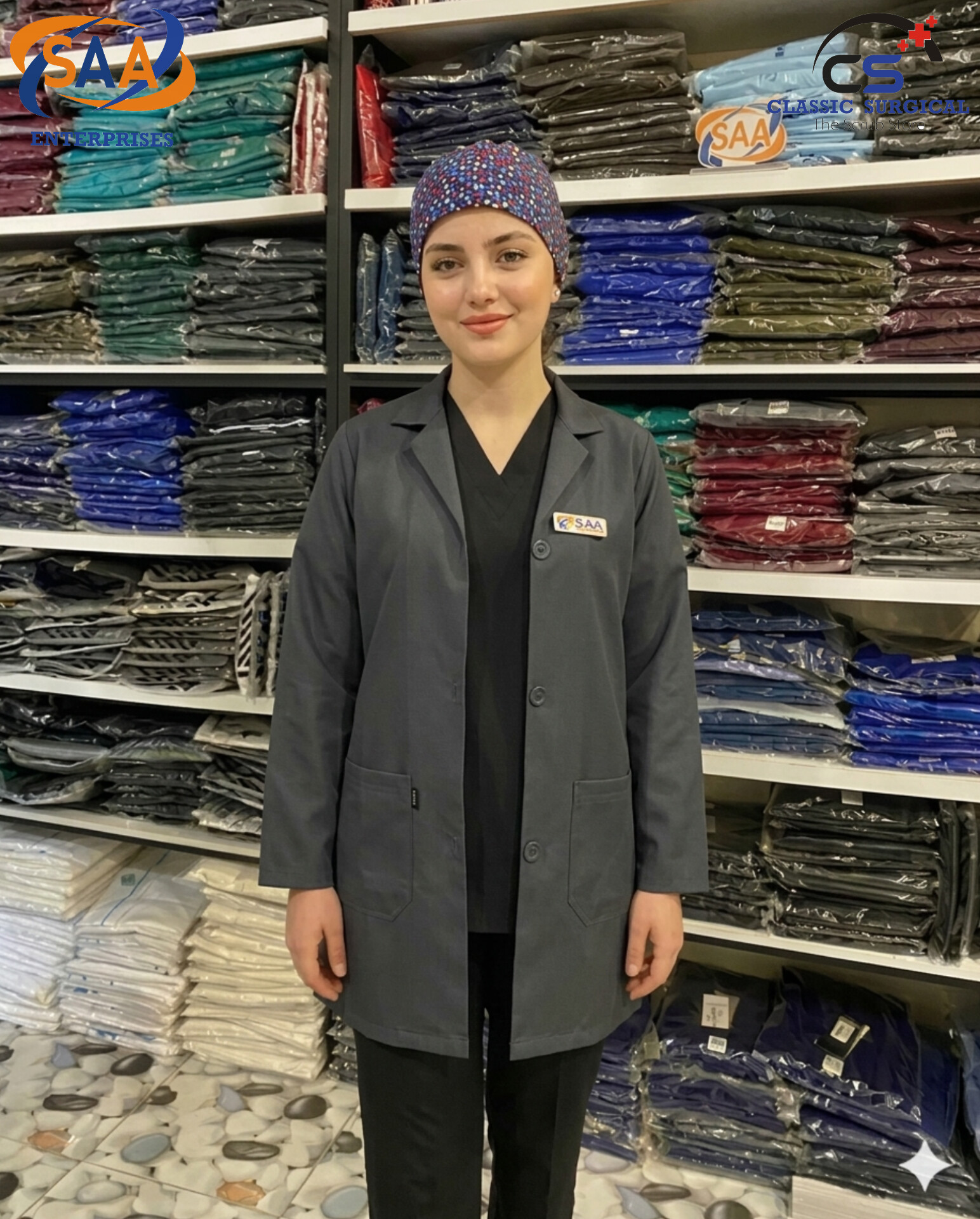 Colors Female Lab Coat - Image 2