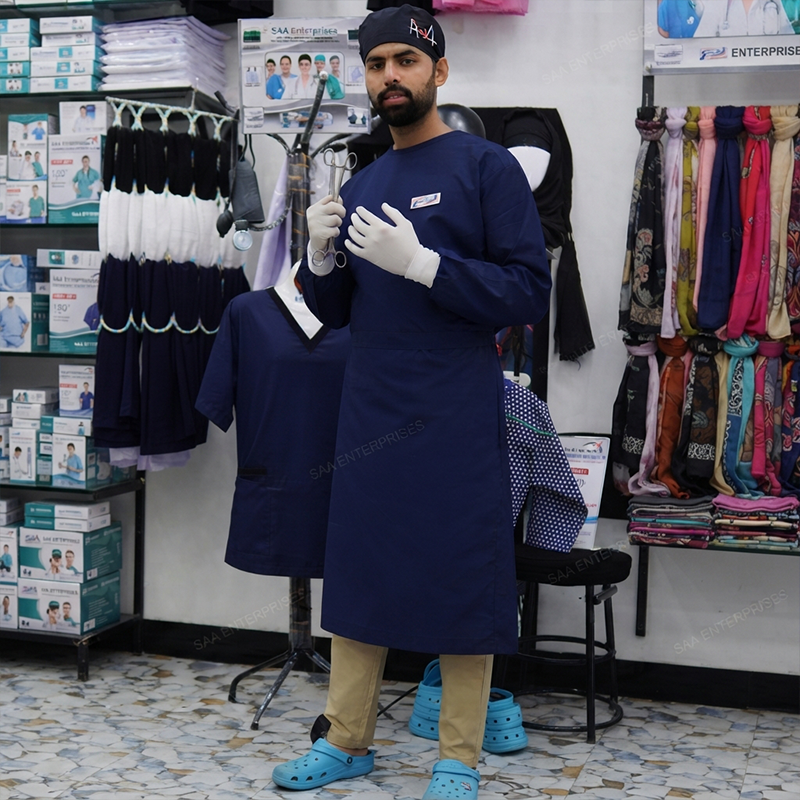 Surgeon Gown Navy Blue Male
