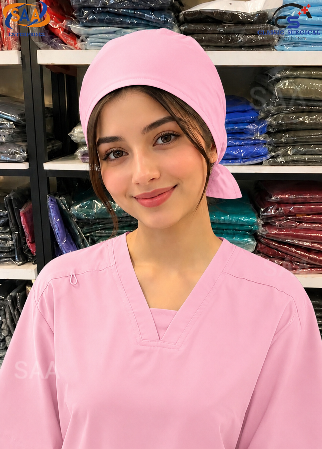 Pro Flexi Female Pink DR.Scrub Suit - Image 2