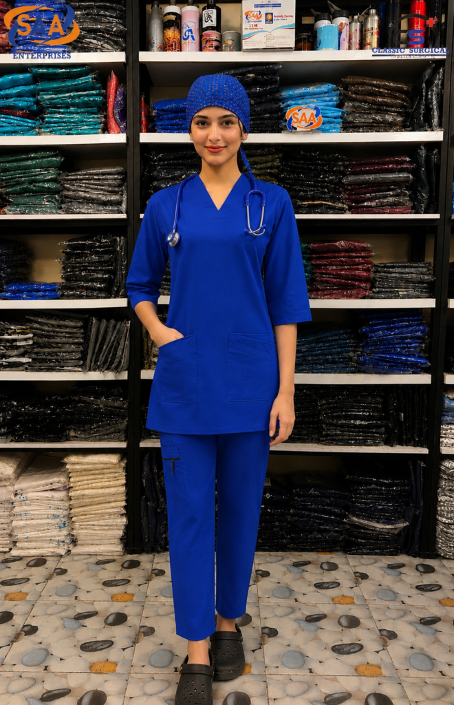 Pro Max Female Royal Blue DR.Scrub Suit