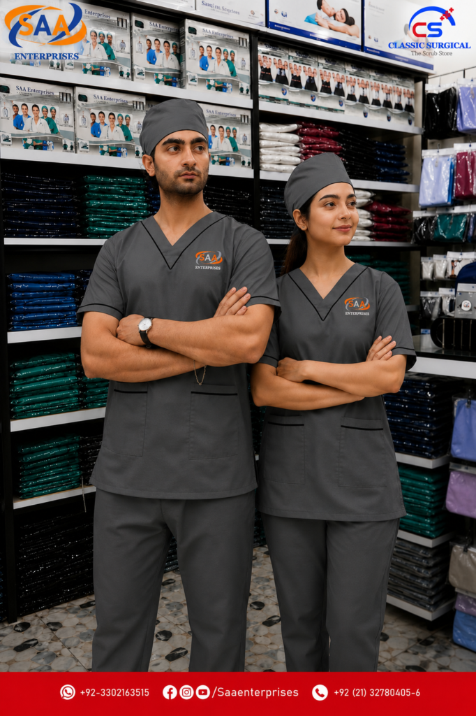 Pro Platinum Male & Female Gray<br> DR.Scrub Suit