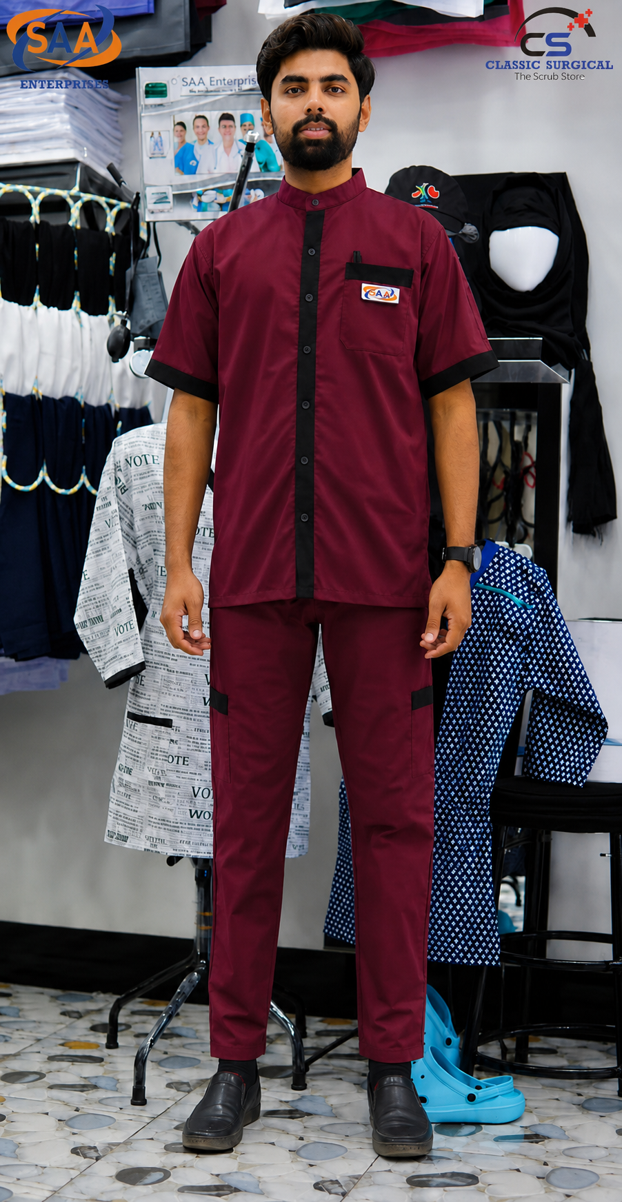 Staff Uniform Mahroon Male - Image 2