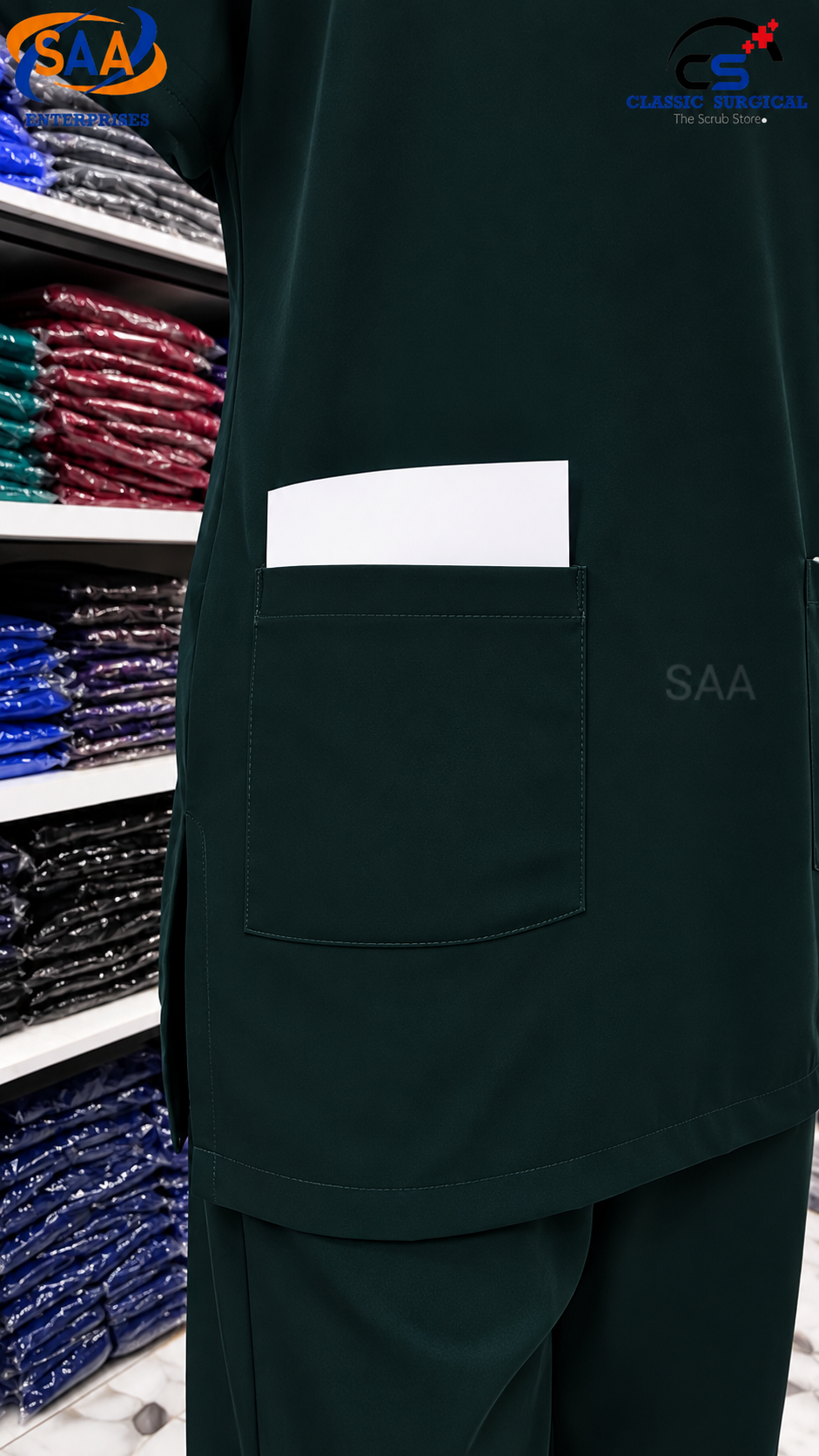 Pro Flexi Female Bottle Green DR.Scrub Suit - Image 7