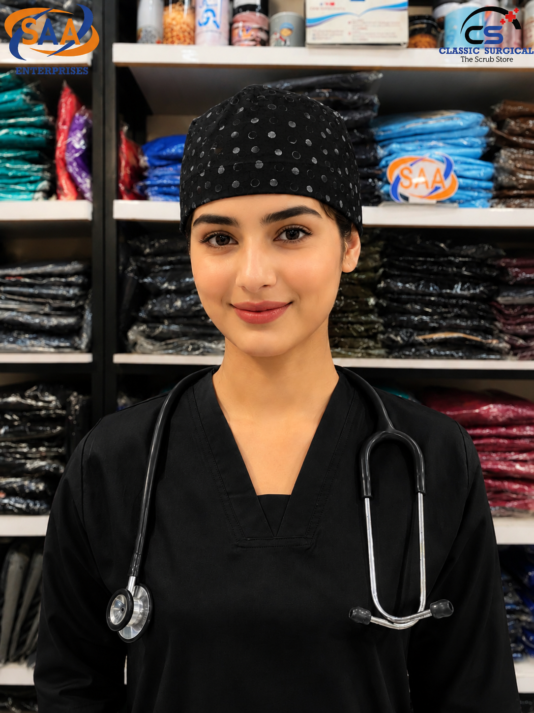 Pro Max Female Black <br> DR.Scrub Suit - Image 2