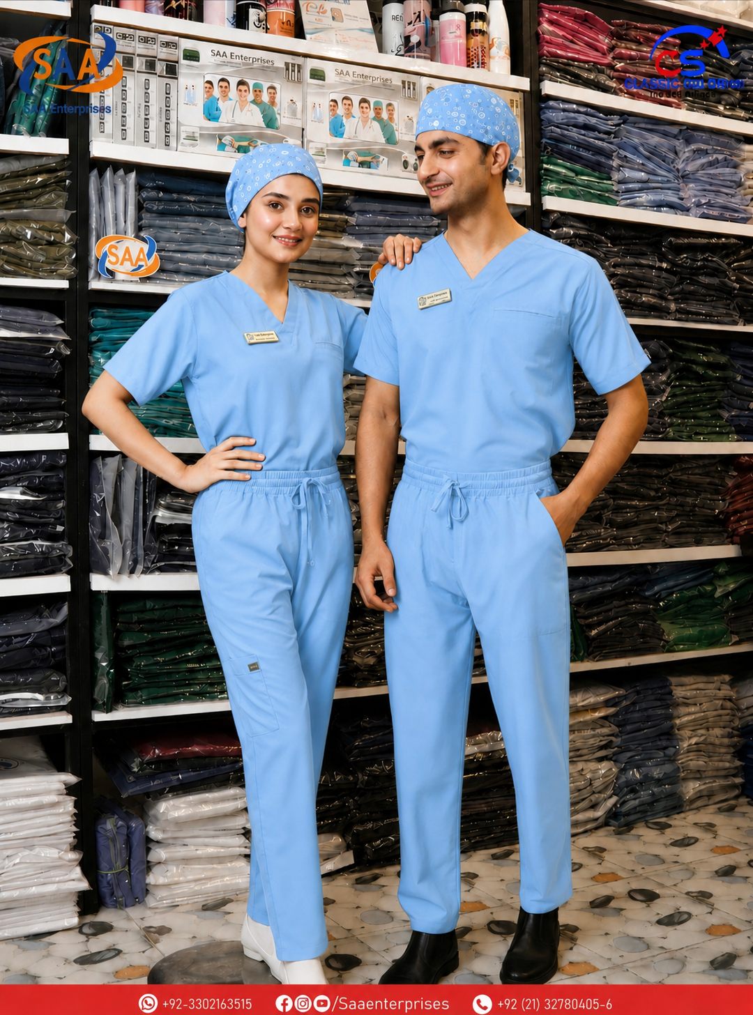 Pro Flexi Sky blue Unisex DR.Scrub Suit
