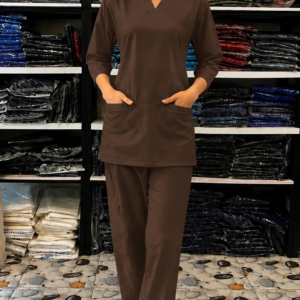 Pro Flexi Female Brown DR.Scrub Suit