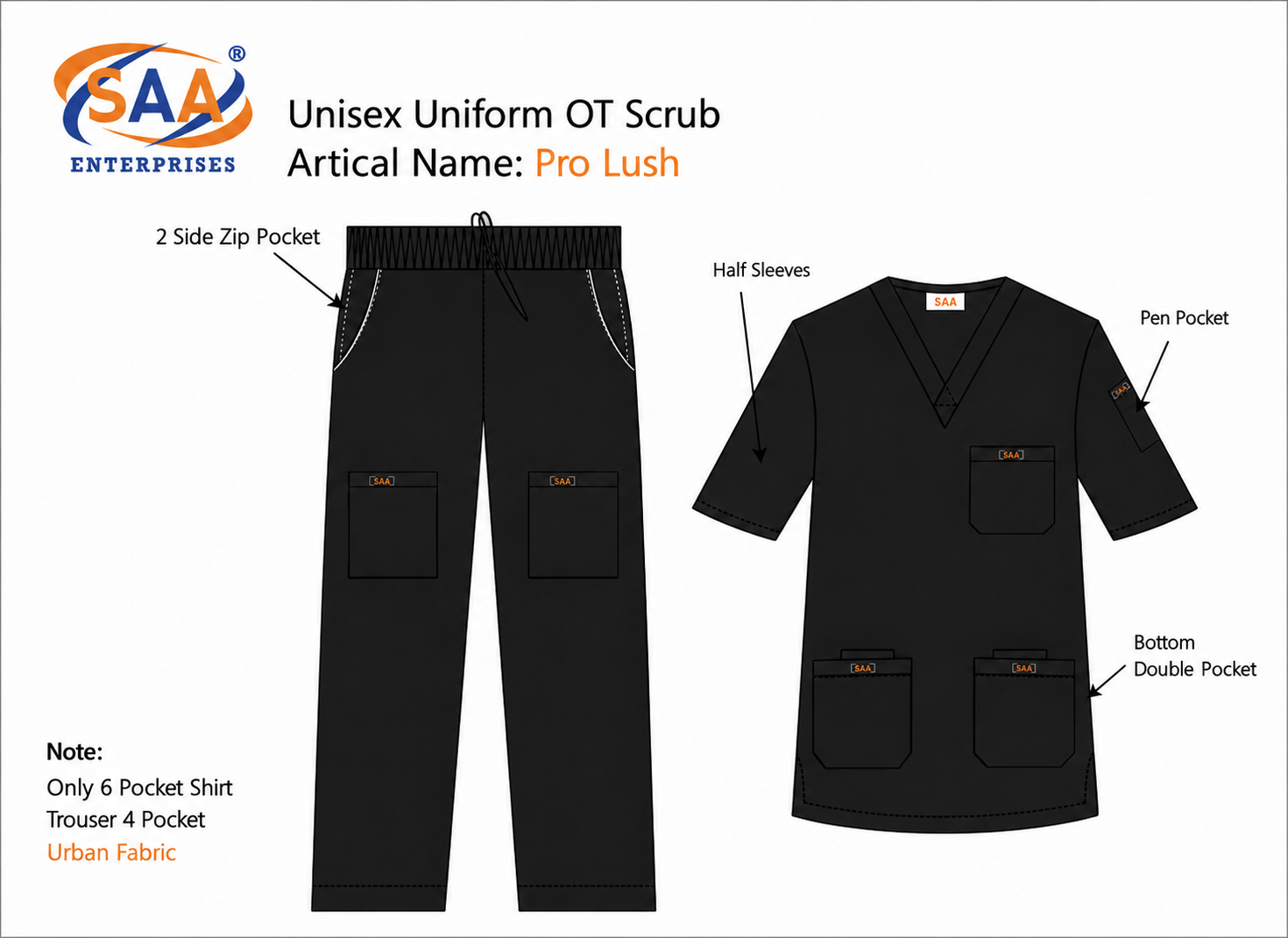 Pro Lush Black Dr. Scrub Male & Female - Image 9