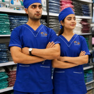 Pro Platinum Male & Female Royal Blue<br> DR.Scrub Suit