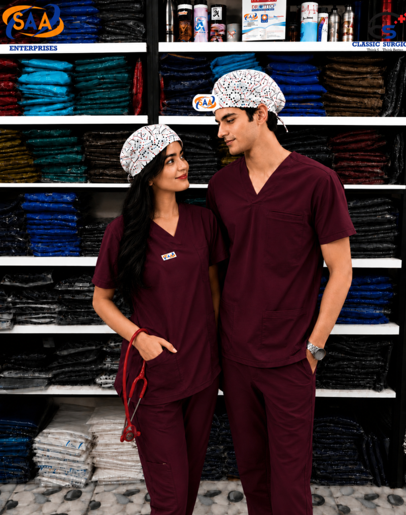 Pro Flexi 2 mahroon Unisex DR.Scrub Suit
