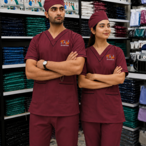 Pro Platinum Male & Female Mahroon<br> DR.Scrub Suit