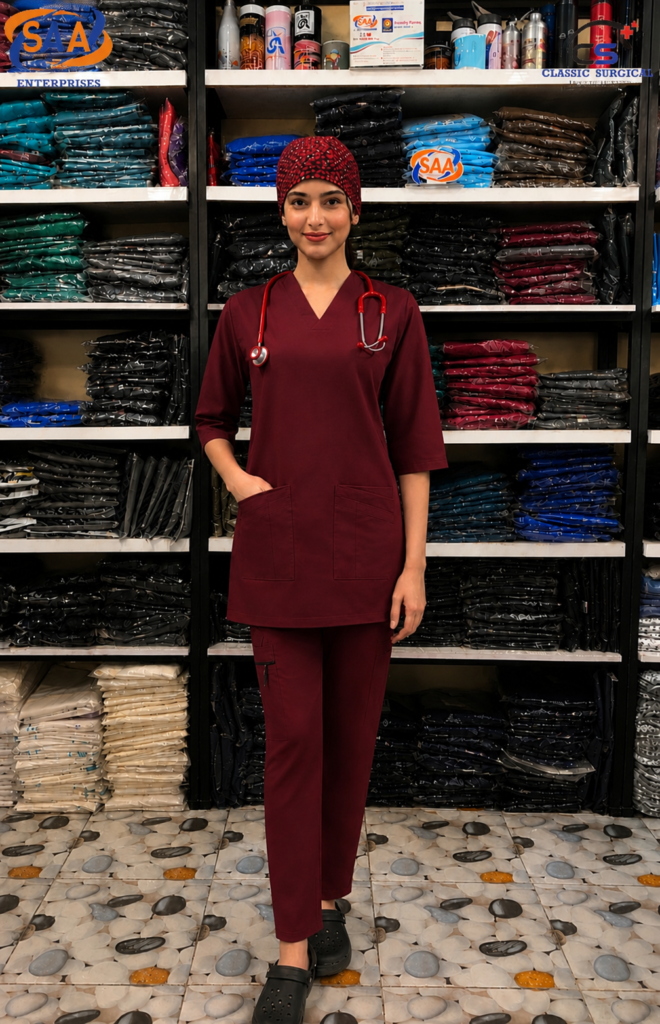 Pro Max Female Mahroon <br> DR.Scrub Suit