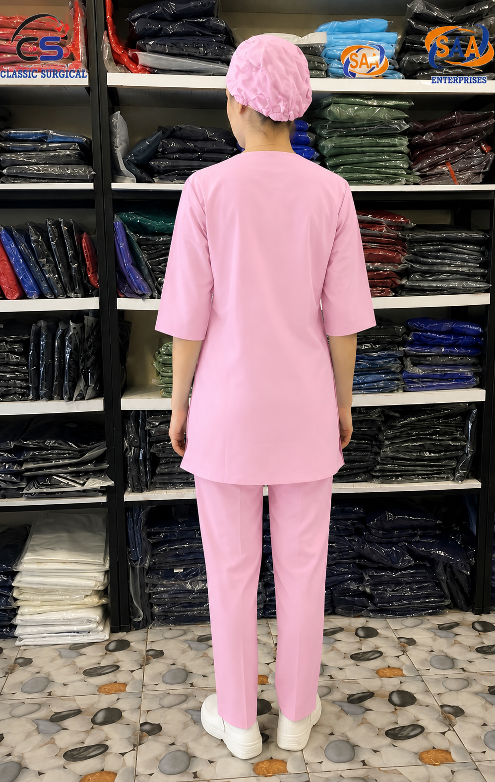 Pro Flexi Female Pink DR.Scrub Suit - Image 8