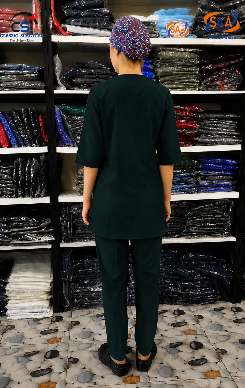 Pro Flexi Female Bottle Green DR.Scrub Suit - Image 8