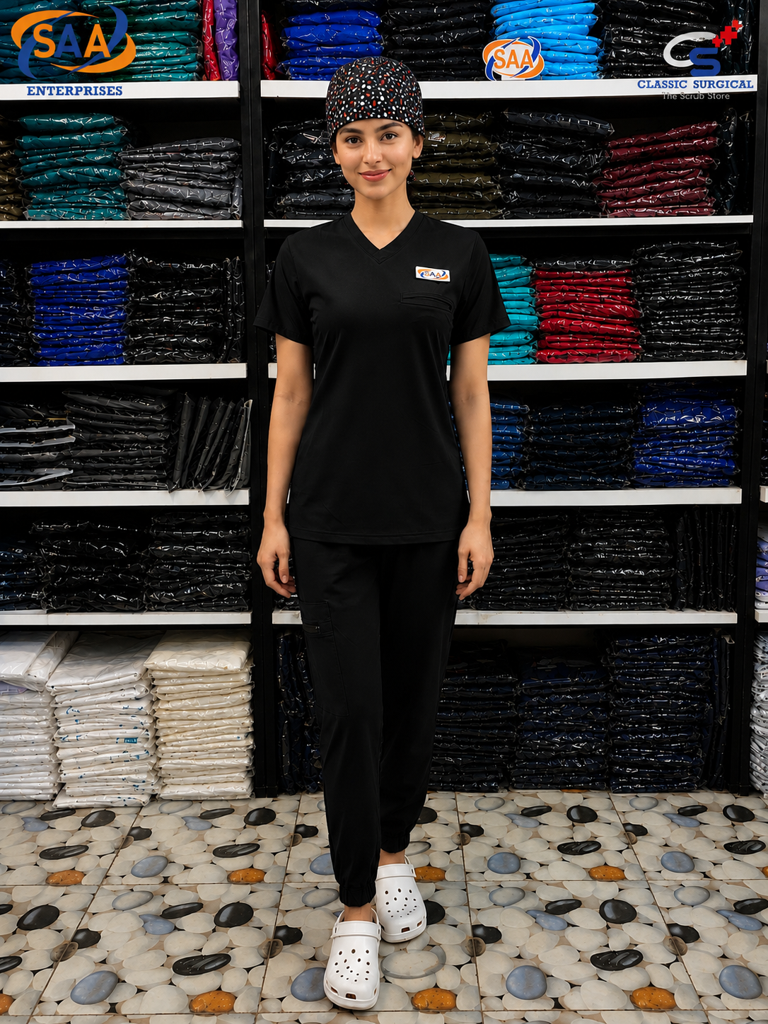 Pro Blush Male & Female Black DR.Scrub Suit - Image 3