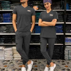 Pro Blush Male & Female Gray DR.Scrub Suit