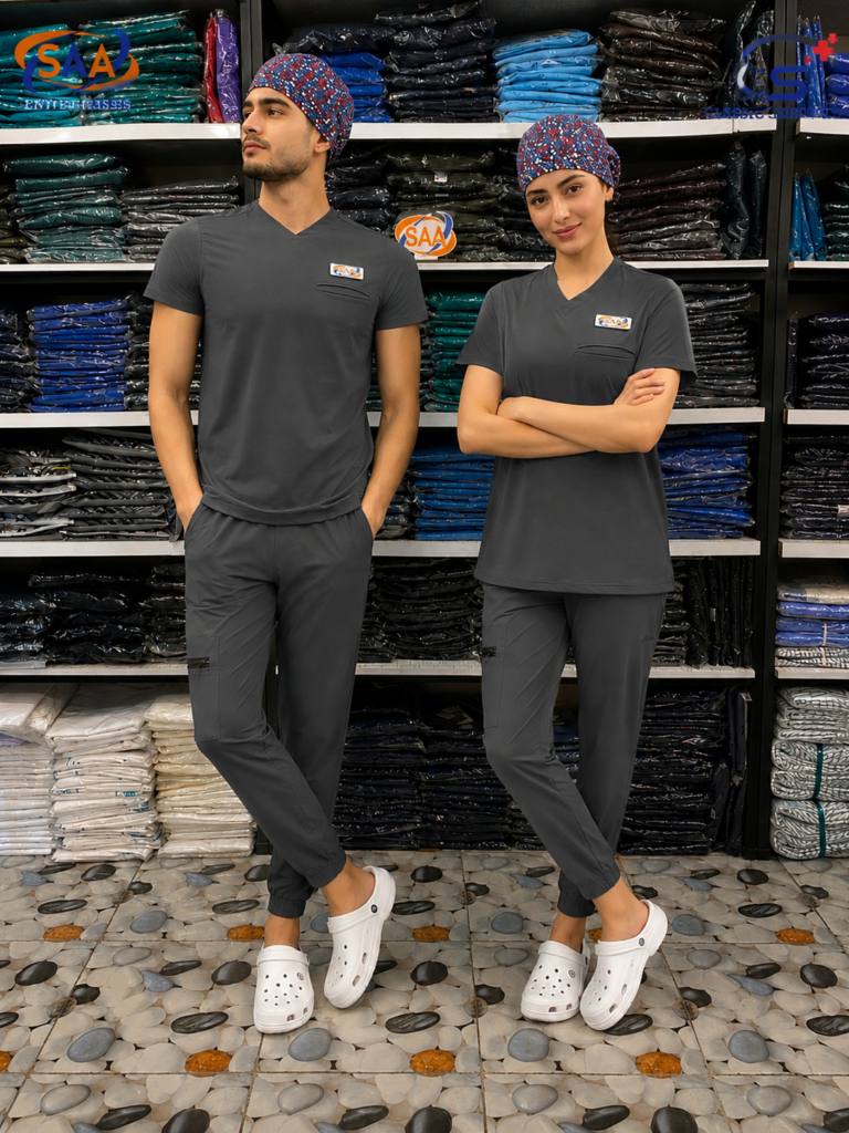 Pro Blush Male & Female Gray DR.Scrub Suit