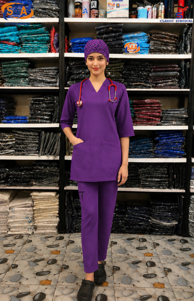 Pro Max Female Purple DR.Scrub Suit