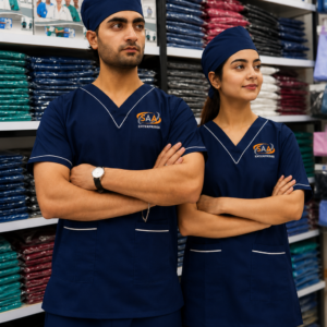 Pro Platinum Male & Female Navy Blue<br> DR.Scrub Suit