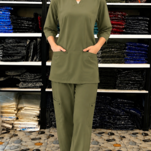 Pro Flexi Female Olive green DR.Scrub Suit