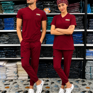 Pro Blush Male & Female Mahroon DR.Scrub Suit