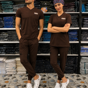 Pro Blush Male & Female Brown DR.Scrub Suit