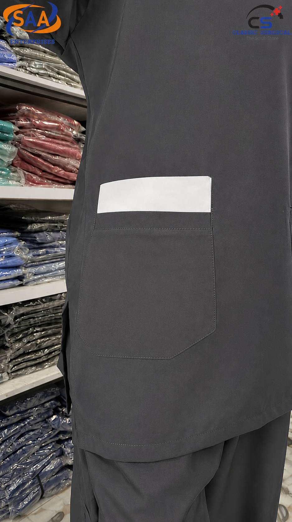 Pro Flexi Female Gray DR.Scrub Suit - Image 7