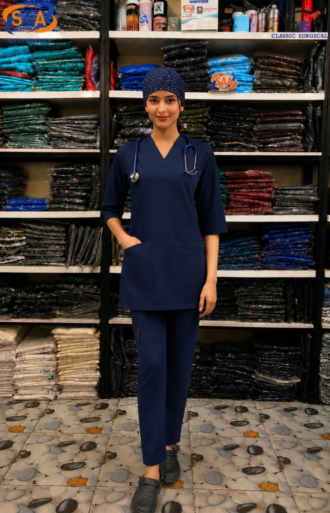 Pro Max Female Navy Blue DR.Scrub Suit