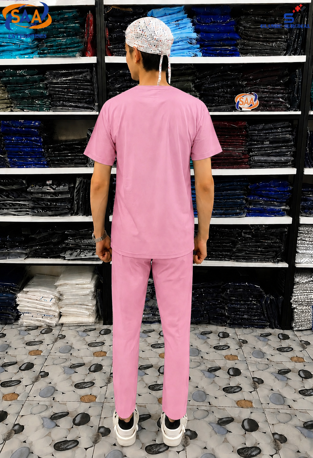 Pro Flexi 2 Pink Unisex DR.Scrub Suit - Image 9
